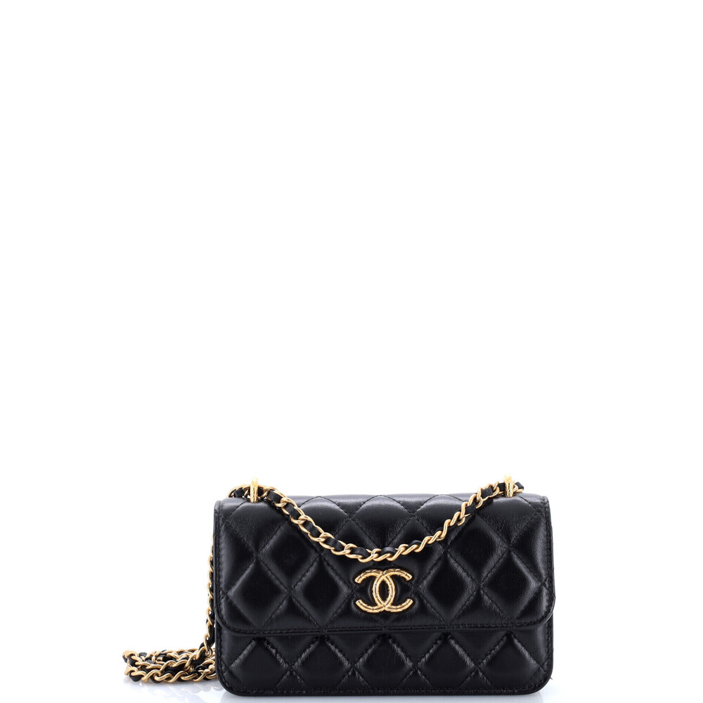 Chanel Mini CC Flap Phone Holder with Chain